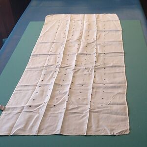 Rare Vintage Winall Washable Radium Silk Scarf Black Polka Dots White Scarf